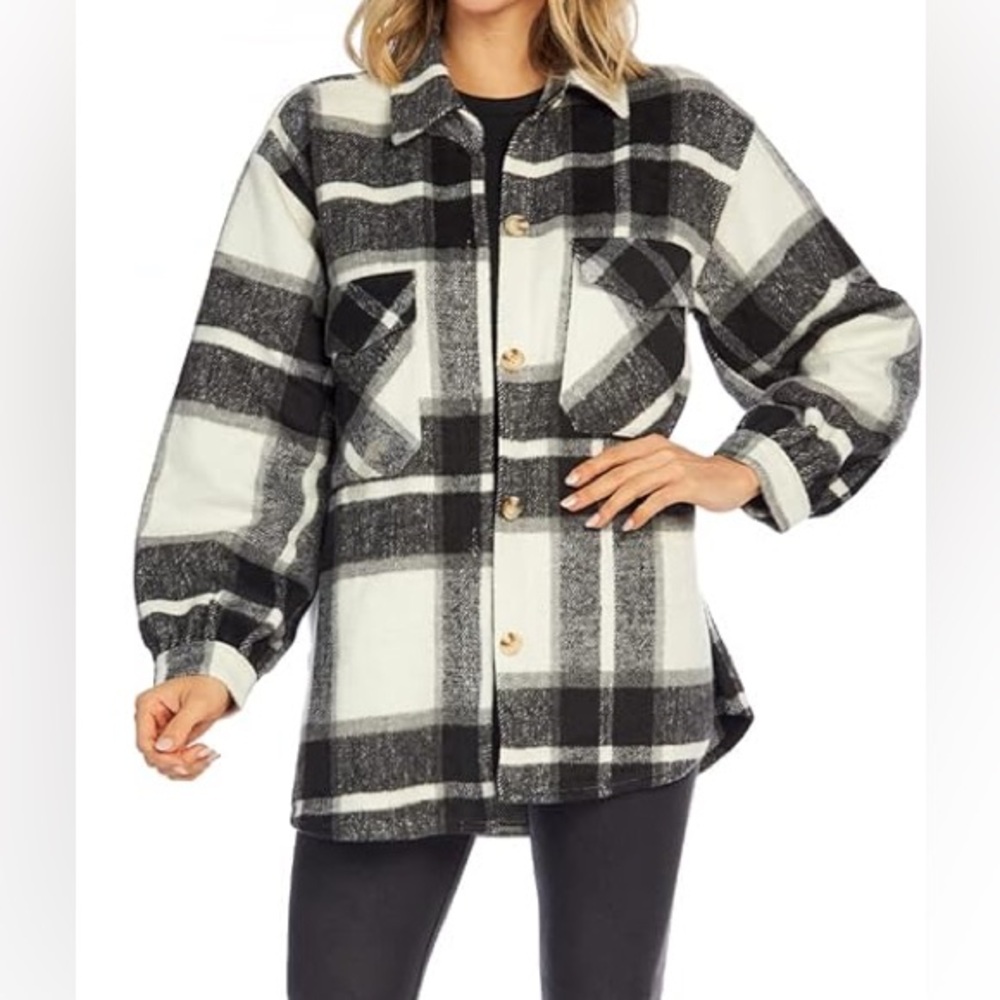 Mu Pie Black Highland Plaid Shacket🖤